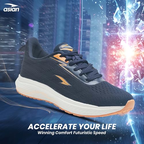 Image of ASIAN Raftaar-18 Sports Shoes for Men | Stylish Knit Mesh Shoes with Memory Foam | Responsive Sole Grip for Running, Gym, Training