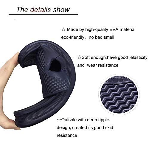 Image of FUNKYMONKEY Men's Shower Slides - Non Slip Quick Drying Sandals for Men - Lightweight Pool Beach Bathroom Slippers Indoor Outdoor