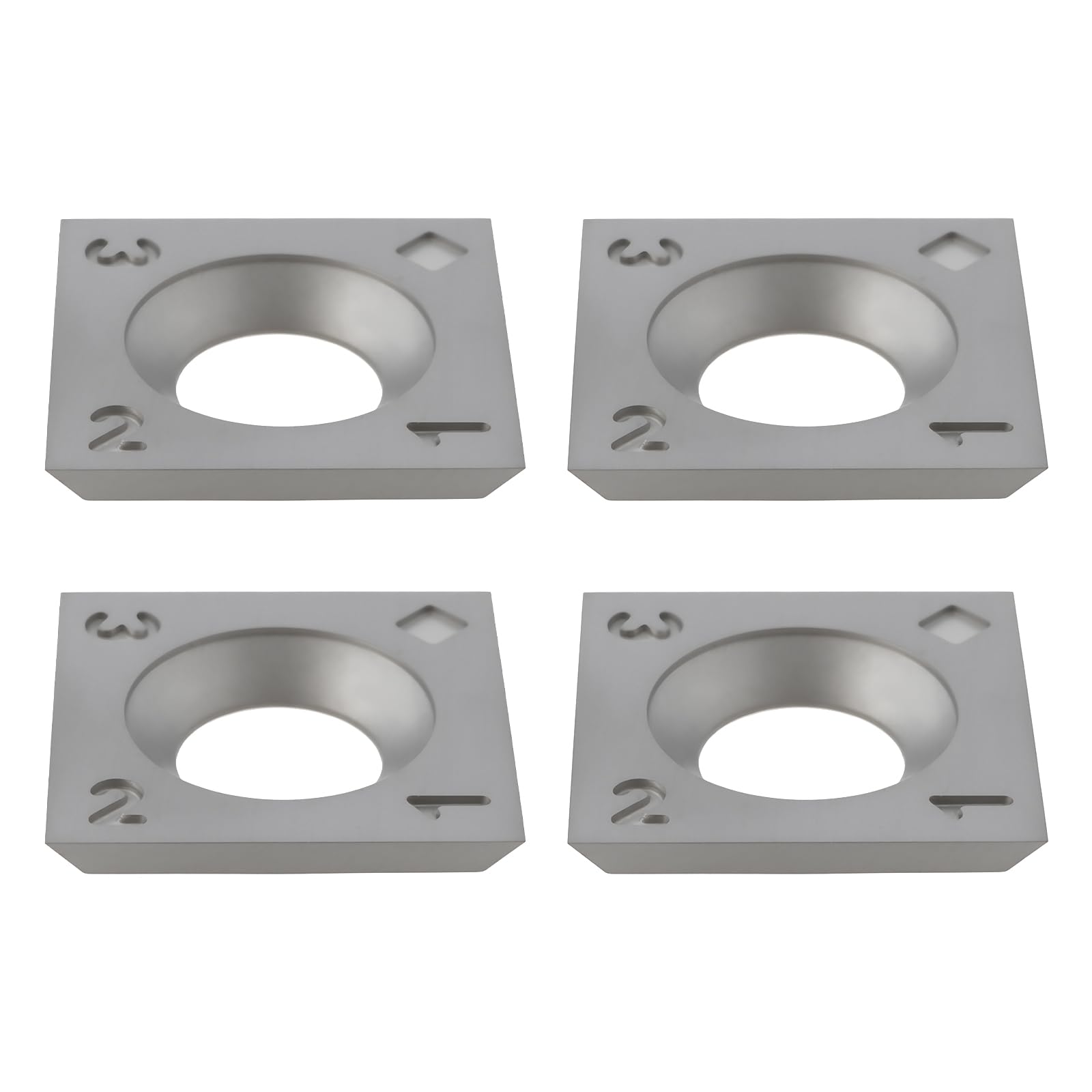 SG Store 4 lame reversibili in carburo a 30°, compatibili con smerigliatrice Scheppach LFR720, 14 x 14 x 2 mm