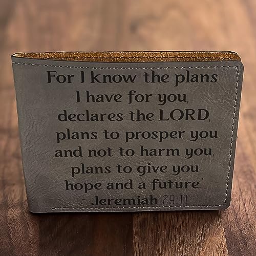 Jeremiah 29:11 Engraved Wallet Special for Mom, Aunt, Sister | Christian Celebrations, Birthdays, Faith Memento2
