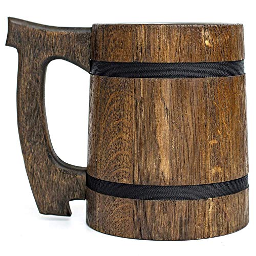 Fantasy Plain Wooden Beer Mug, Dungeon Master, Pirate Medieval Beer Stein, Beer Tankard, DnD Gamer Gift, MH Geek Gift