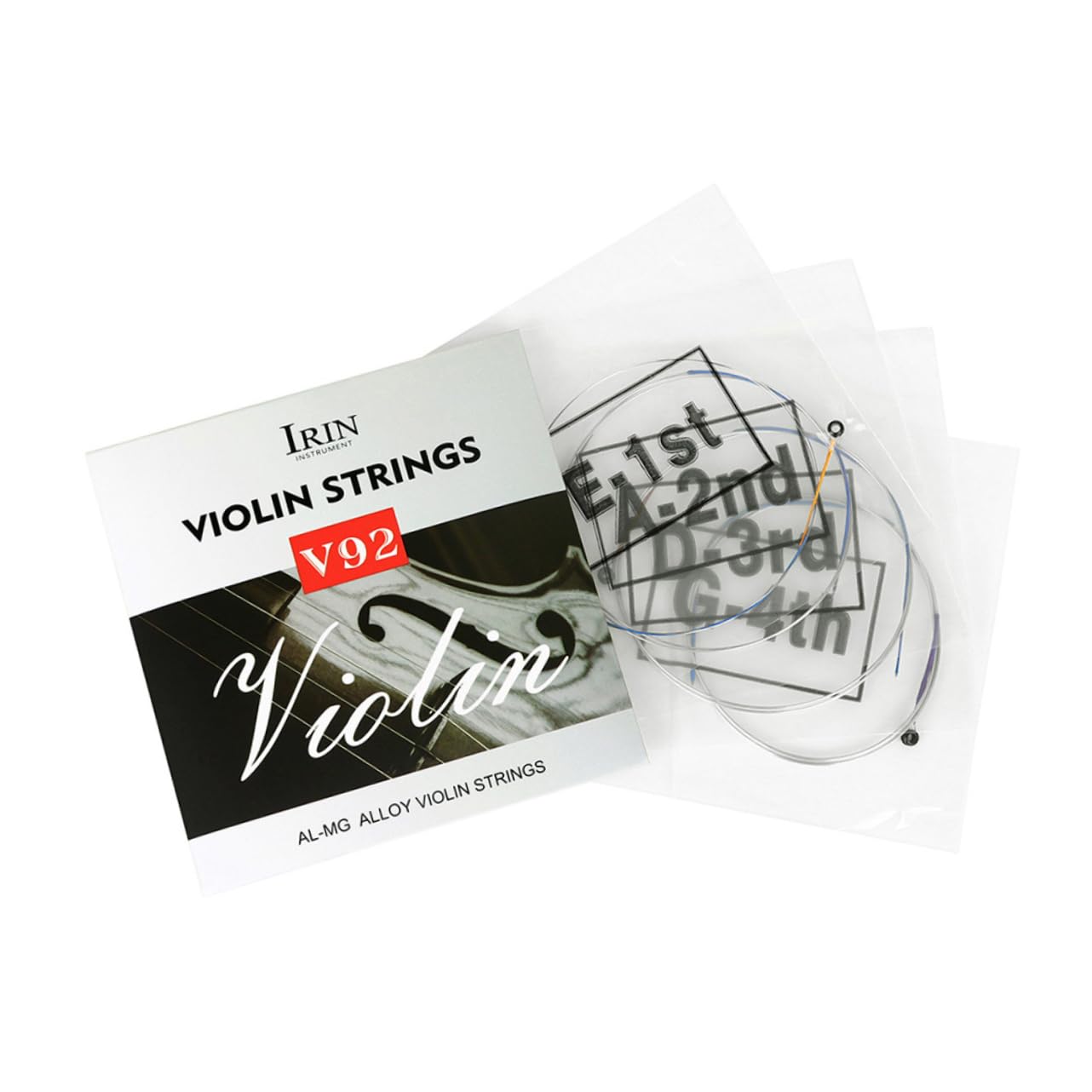 TOGEVAL Viola Strings 4pcs Universal Metal Strings for Violin Accessories Sound