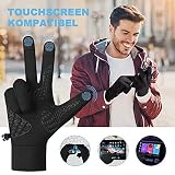 anqier Fahrradhandschuhe Herren Damen Winter Handschuhe- Touchscreen, rutschfest & warm Winddicht für Radfahren, Läuft, Skifahren, Autofahren