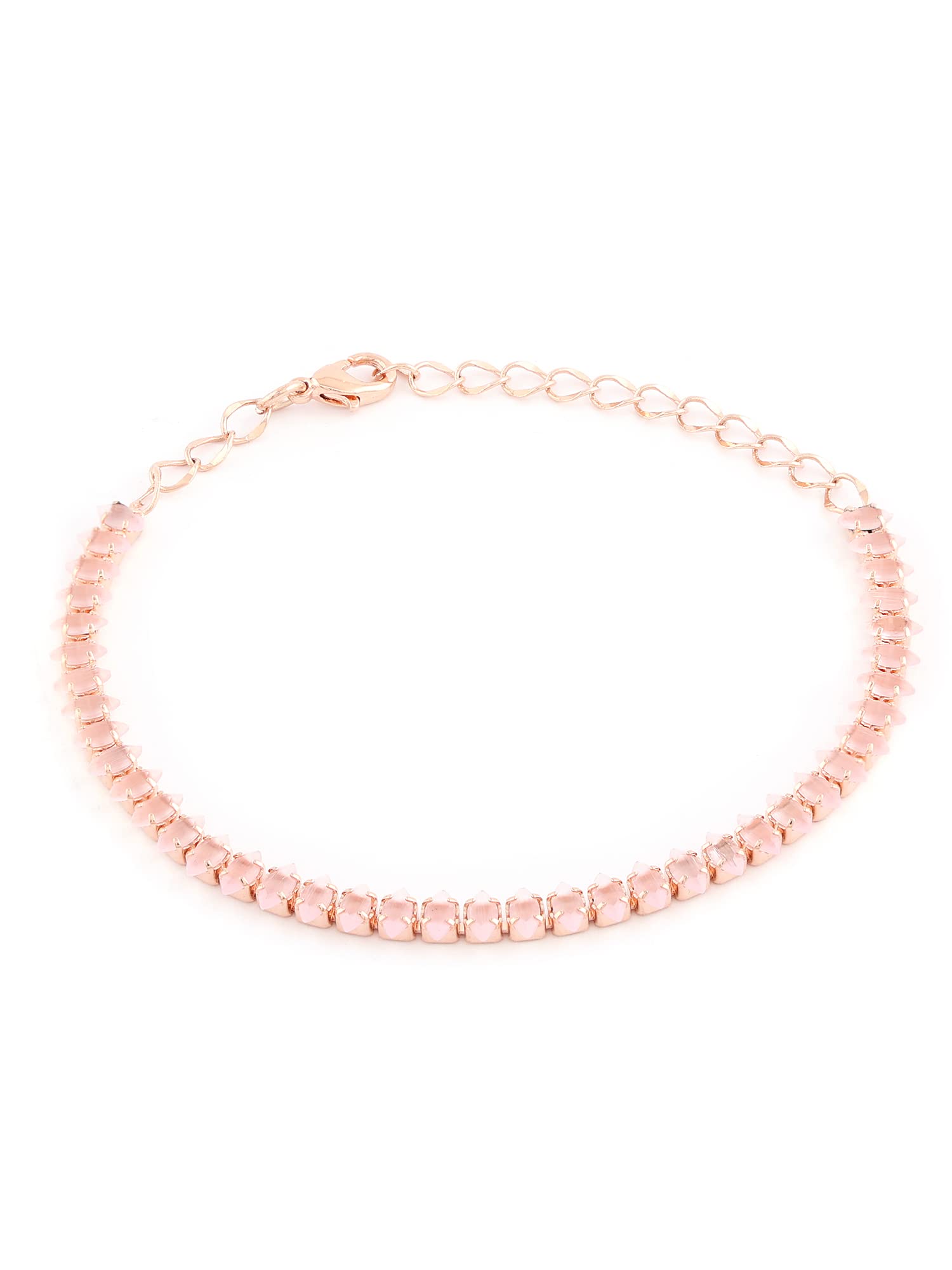 ZAVERI PEARLS Pink Dazzling Marquise Cubic Zirconia Contemporary Tennis Bracelet For Women-ZPFK14020 (B0B2MRWXX5) Amazon Price History, Amazon Price Tracker