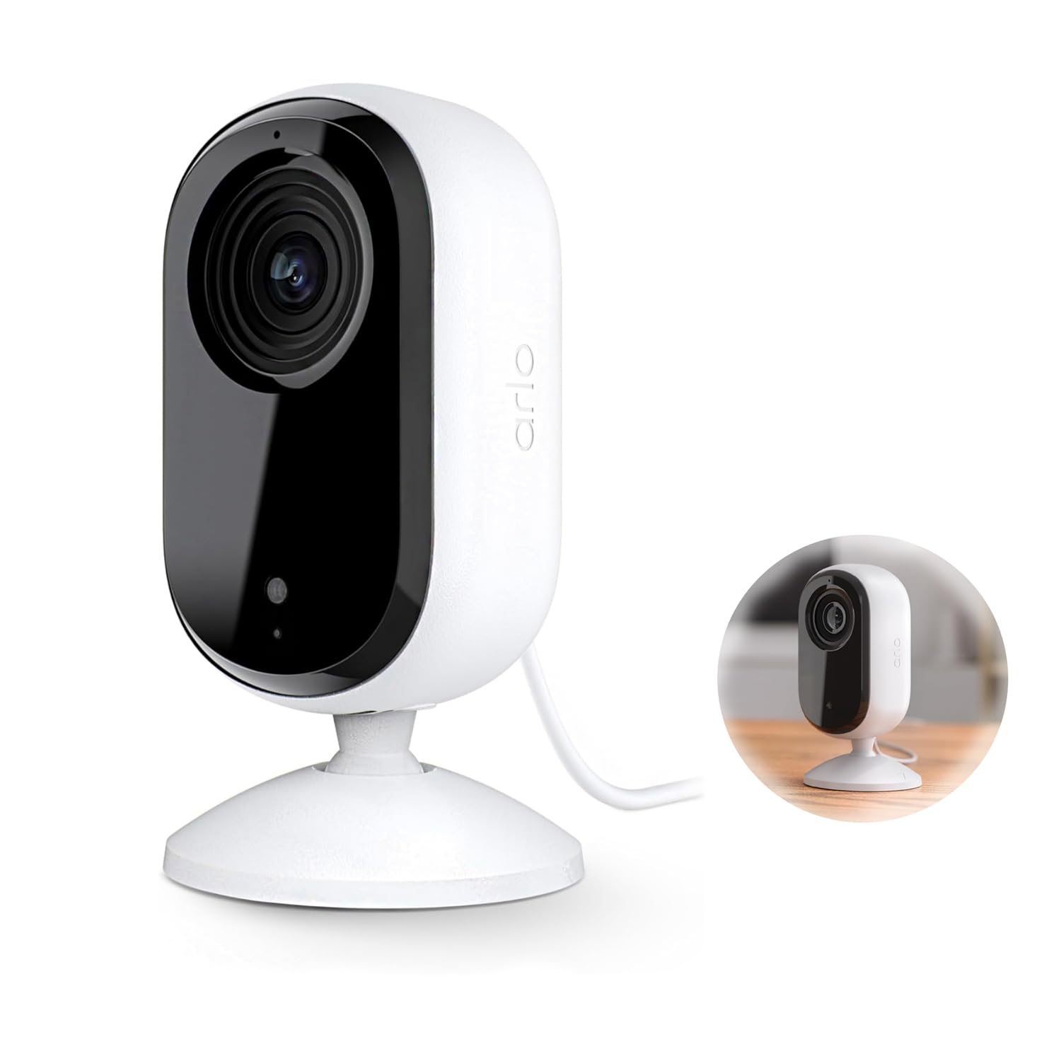 Arlo Essential 2nd Gen Security Camera, Indoor Wired HD Spotlight Cam, 2-Way Audio, Night Vision, Motion Alerts & Notifications, Live Stream, with