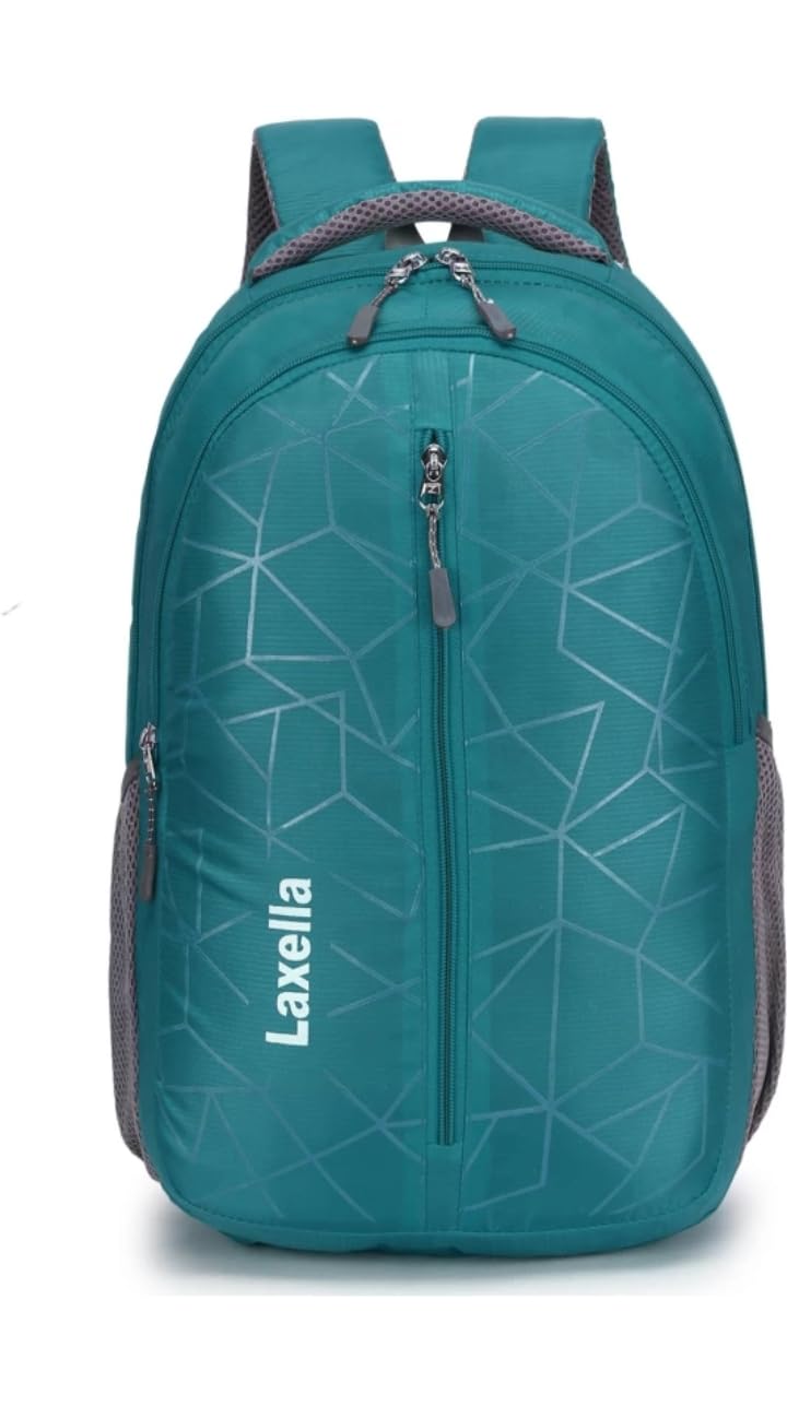 LAXELLA25L Casual Waterproof Laptop Backpack For Men, Women, Teens & Students | Office, School, College, Travel Backpack | Blue Grey Bag (15 Inch)