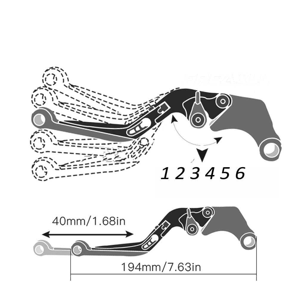 Moto Leviers d'embrayage De Frein Moto CNC Frein en Aluminium Extensible Leviers d'embrayage Poignées pour CB300R 2014 2015 2016 2017 2018 (Color : 10)