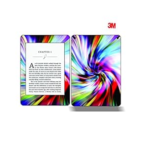 Elton 3M Vinyl Skin Decal Sticker Protective for Kindle Paperwhite eBook Reader Wrap Cover Skin – Colorful Swirls