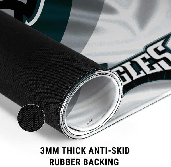 Skinit Large Gaming Mouse Pad - Officially Licensed Philadelphia Eagles Design with Stitched Edges, Waterproof, Non-Slip Rubber Base, Desk Mat for Keyboard & Mouse, 31.5" x 11.8" inches