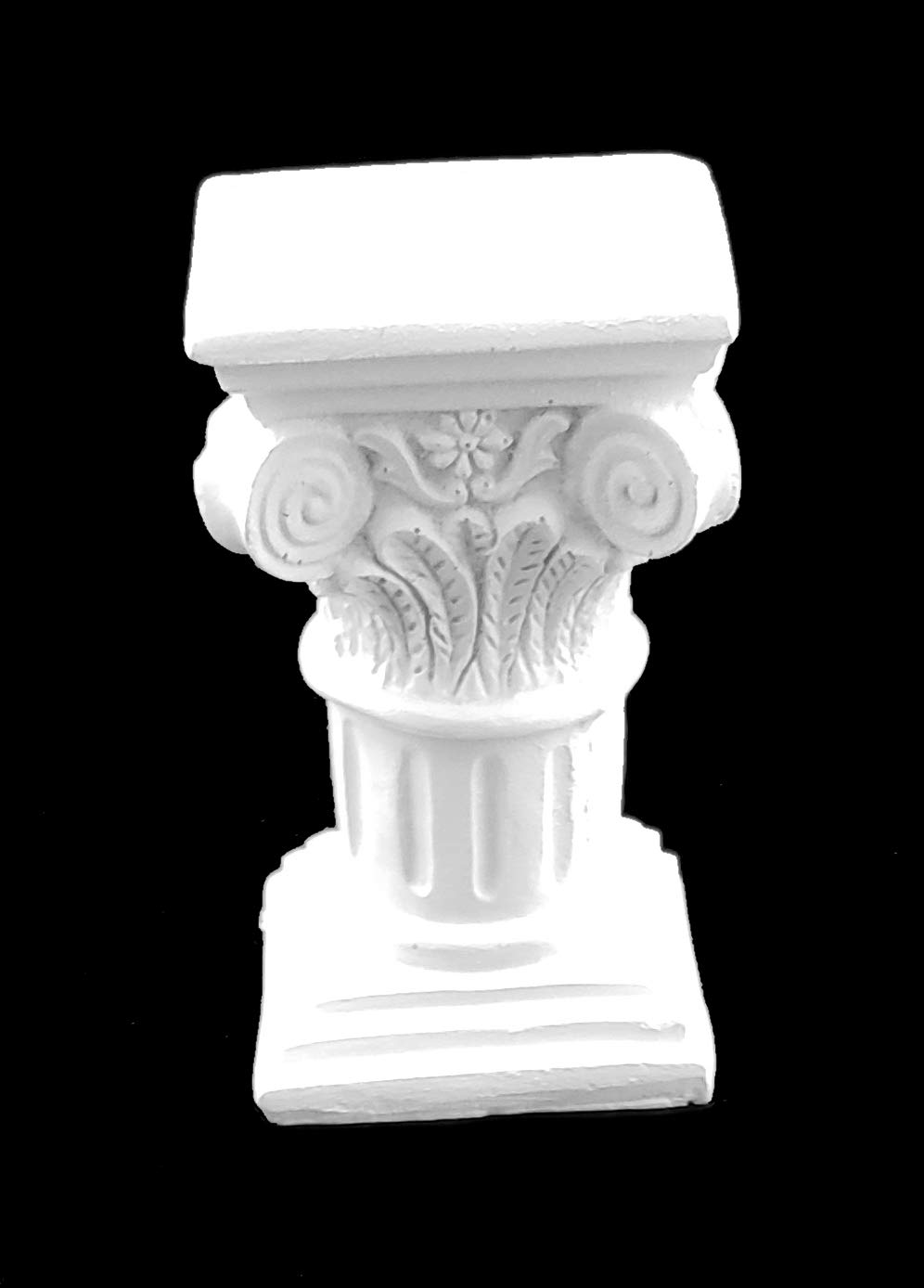 NST 12 pcs of polyresin Pillar White Small Pedestal/Pillar Stand - 2.5 inches Tall
