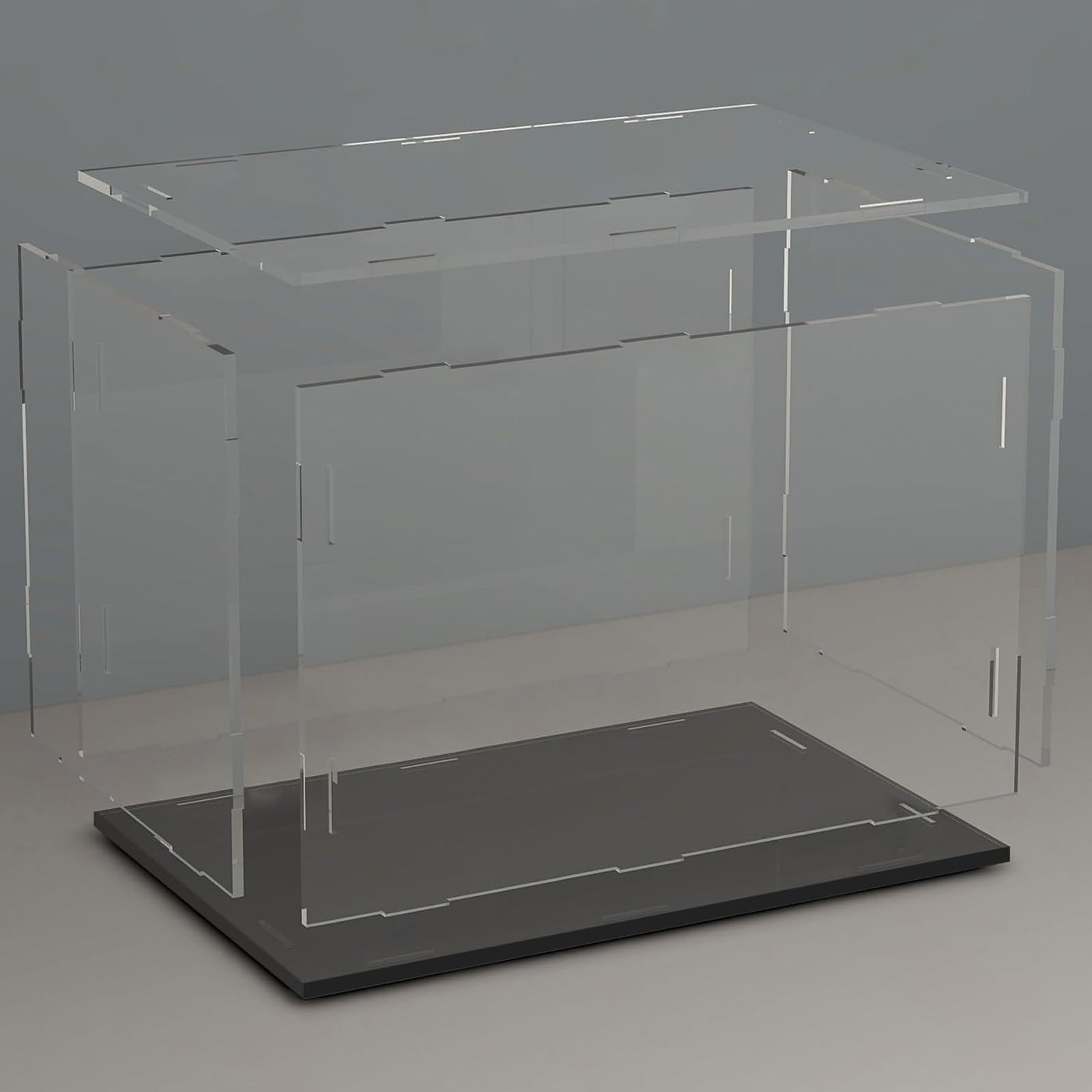 Acrylic Storage Organizers Box, Square Table Top Display Case for Collectibles Action Figure, Dustproof Showcase Easy to Assemble(6x6x6in/15x15x15cm)