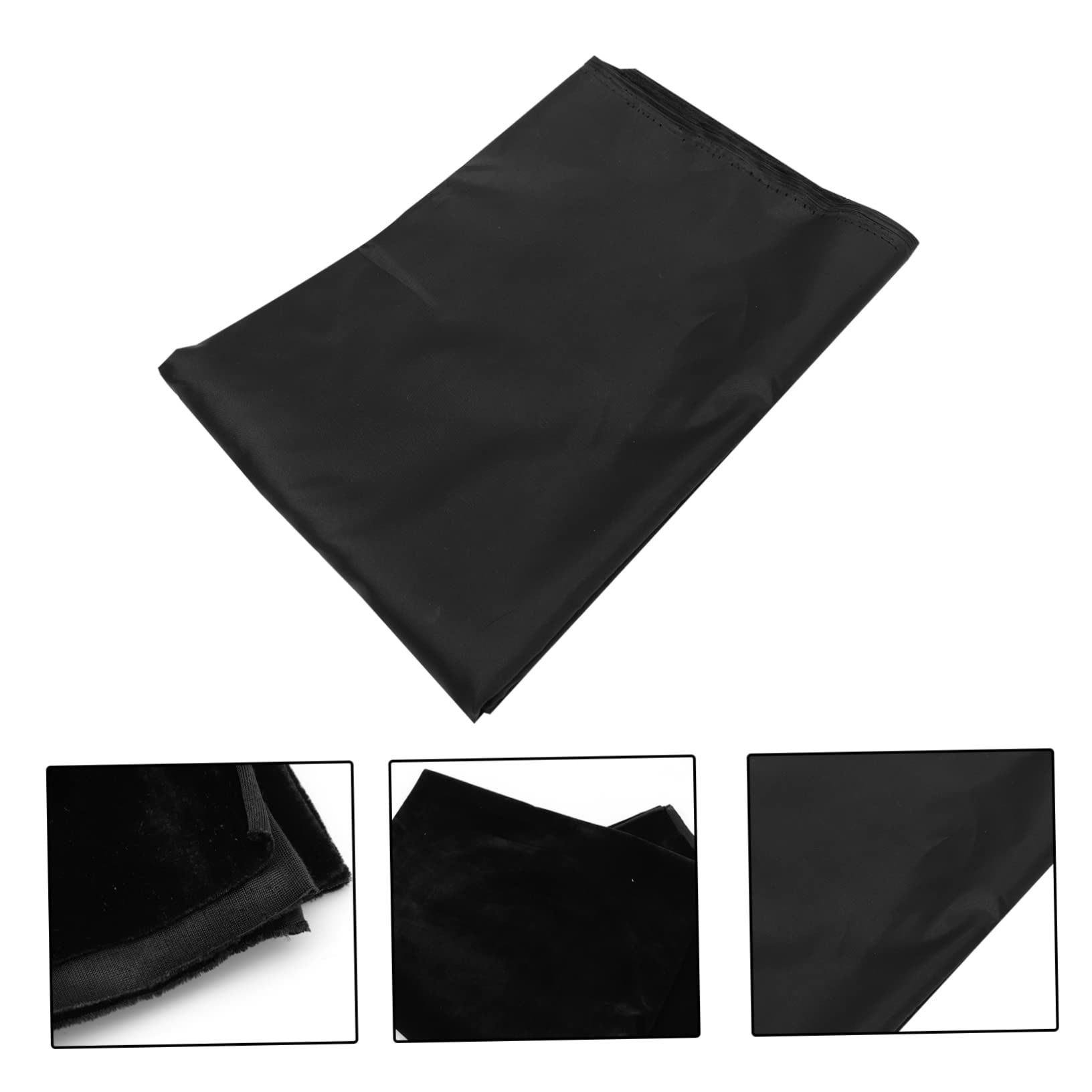 KOMBIUDA Sfondo Fotografico Nero Vellutato Assorbiluce, Lavabile e Facile da Restaurare, per Fotografia e Registrazioni Video, Dimensioni 200x150cm