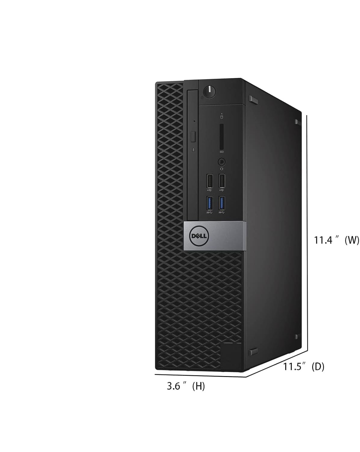Dell Optiplex 3040 SFF Desktop Computer PC, Intel Core i5-6500, 8 GB RAM, 256 GB SSD, WiFi, Bluetooth, tastiera US QWERTY Windows 11 Pro (ricondizionato)