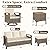 MELLCOM 6 Piece Patio Furniture Set, Wicker Patio Conversation Set with Swivel Glider Chair and 3-Seater Sofa and 2 Ottomans and Side Table for Deck Backyard