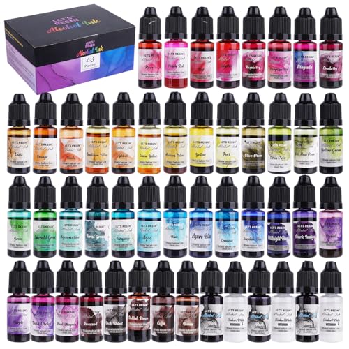 LET'S RESIN 48pcs Concentrated Alcohol Ink Set