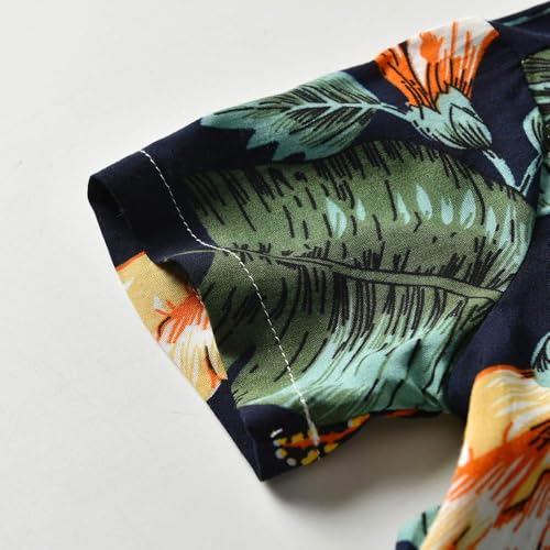 Boys' Sunflower Print Hawaiian Shirt | Boys' Beach Vacation Shirts, Ages 3T-13 | Quick Dry Play Shirts & Photo Sets3