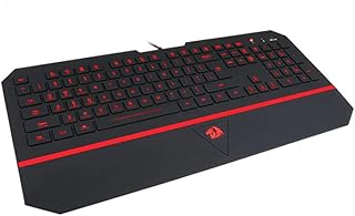 Redragon K502RGB Gaming Keyboard RGB LED Backlit Illuminated 104 Key Silent Keyboard with Wrist Rest for Windows PC Games...