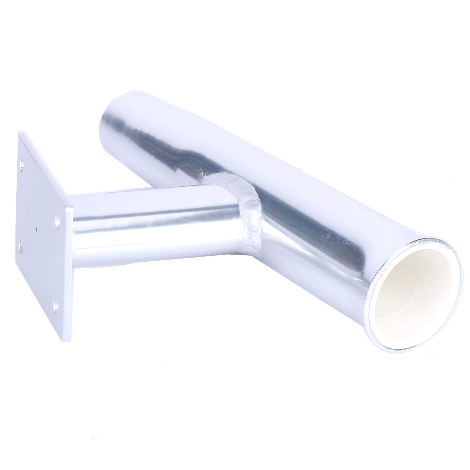 Amarine Made - Supporto per asta singola in alluminio, montaggio a parete, 15 gradi (2 pezzi)
