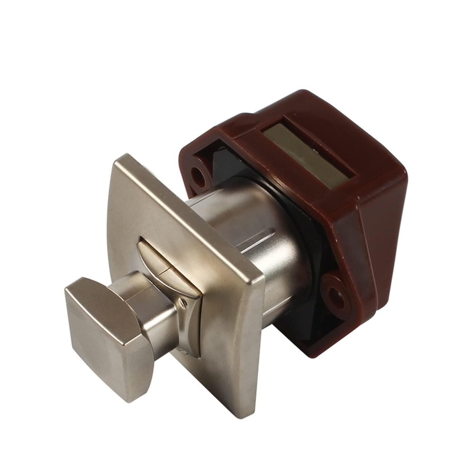 Opakowanie 20 sztuk Camper Push Lock RV silnik łodzi szafka domowa zatrzask szuflady przycisk blokady nadaje się do sprzętu meblowego RV(Pearl nickel)