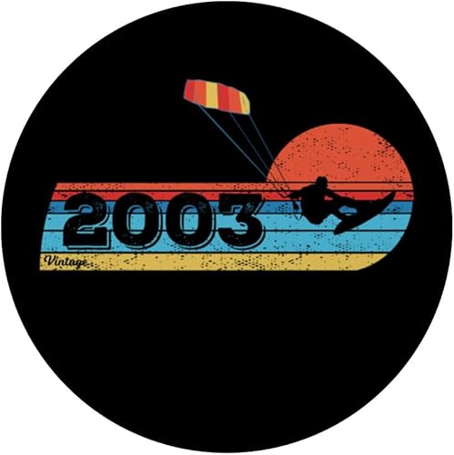 Miniatura 3 de Kitesurfer Kitesurfing Birthday Vintage 2003 born Kitesurf PopSockets Standard PopGrip