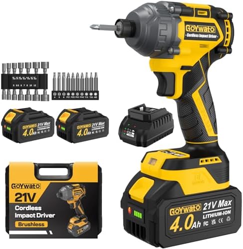 1/4" Atornillador de Impacto 300 Nm, Apriete y Retire Rápidamente...