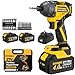 1/4" Avvitatore a Impulsi 300 Nm, 21V Avvitatore a Percussione Brushless, Serrare e Rimuovere Rapidamente le Viti, Avvitatore ad Impulsi con Batteria 2 * 4000mAh & 14 Prese & 10 Punte per Cacciavite