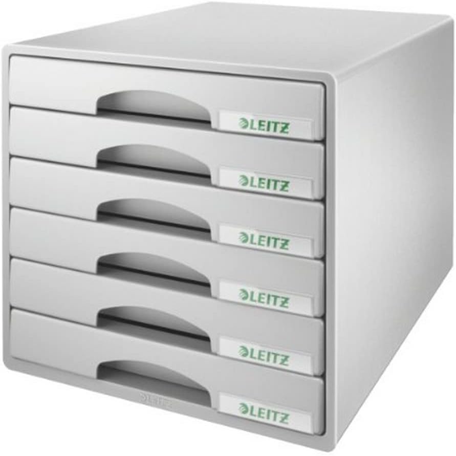 Leitz 6 A4 Drawer Cabinet, Organiser, Plus Range, Grey,52120085