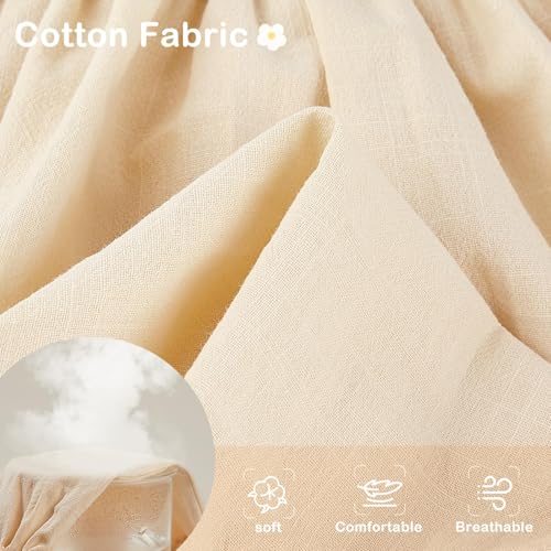 Play Tailor Toddler Fall Dress with Bag Girls Long Sleeve Outfits Ruffle Dress Casual Spring Fall Clothes for Baby Girls, Beige, 3-4T