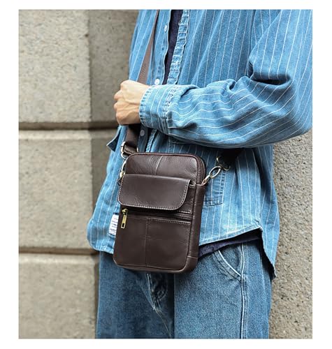 Bolso cruzado de cuero vacuno para hombre que soluciona la falta de espacio en tus bolsillos 3