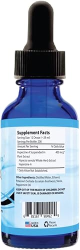 Miniatura 8 de Absonutrix Huperzine-A Suplemento líquido de 400 mcg, 200 porciones por botella de 4 onzas, fabricado en Estados Unidos, absorción rápida,