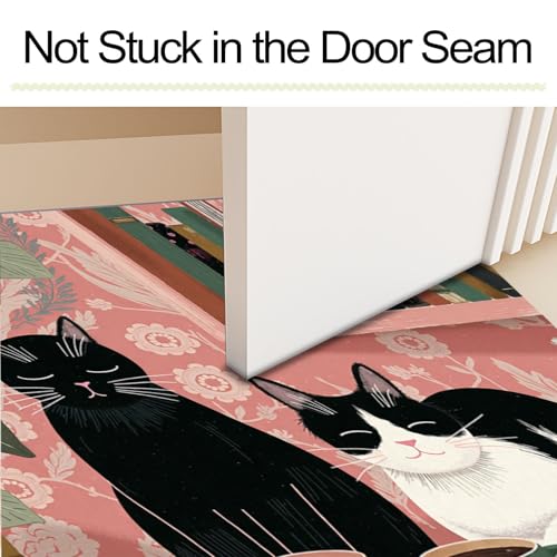 Tapis de sol de bain antidérapant paillasson chat mignon bohème - 7