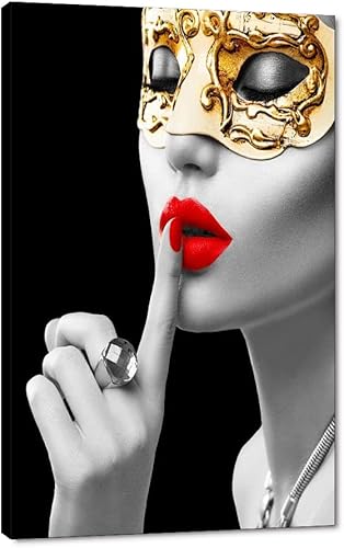 Miniatura 40 de Arte de pared de labios rojos, póster moderno y sexy impreso en lienzo decorativo moderno giclée, arte de mujer fumando, imagen de cigarro,