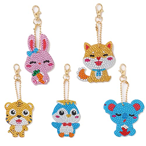Rolin Roly 猫 ライオン 象 熊 動物 ダイヤモンド 10種類 キーホルダー チャーム ビーズアート 手作りDIY バッグ飾り キーリング ダイヤモンド塗装 ダイヤモンドアート プレゼント 誕生日