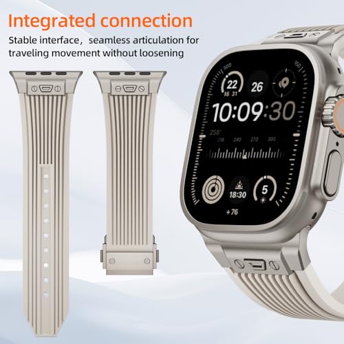 Bracelet silicone durable Apple Watch Ultra 2 finition premium 49mm