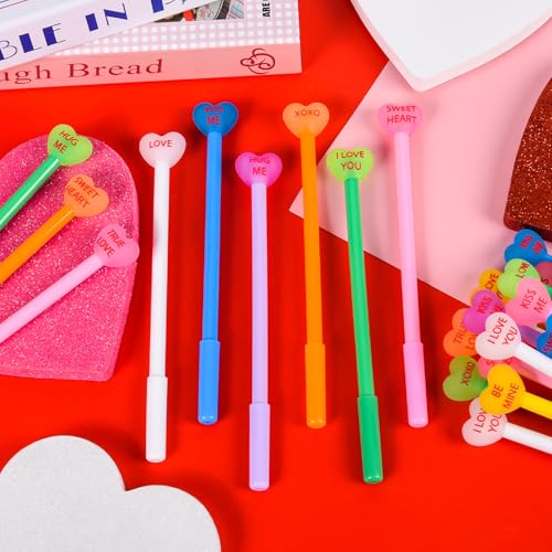 50 bolígrafos de gel negro LiYiQ para San Valentín miniatura 7