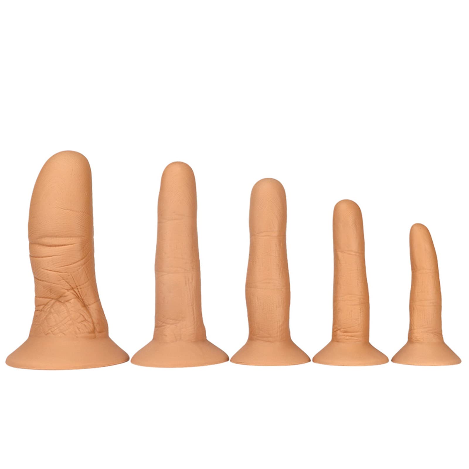 Fallo A Forma Di Dito, Flessibile In Silicone, 5 Misure, Plug Anale, Dildo Anale Con Ventosa, Masturbazione, Pene, Butt Plug, Stimolazione, Giocattolo Sessuale