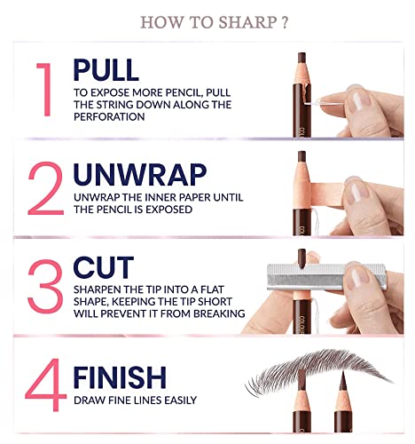 Microblading Eyebrow Pencil Brow Mapping Pencil Ruler Razor Set For ...