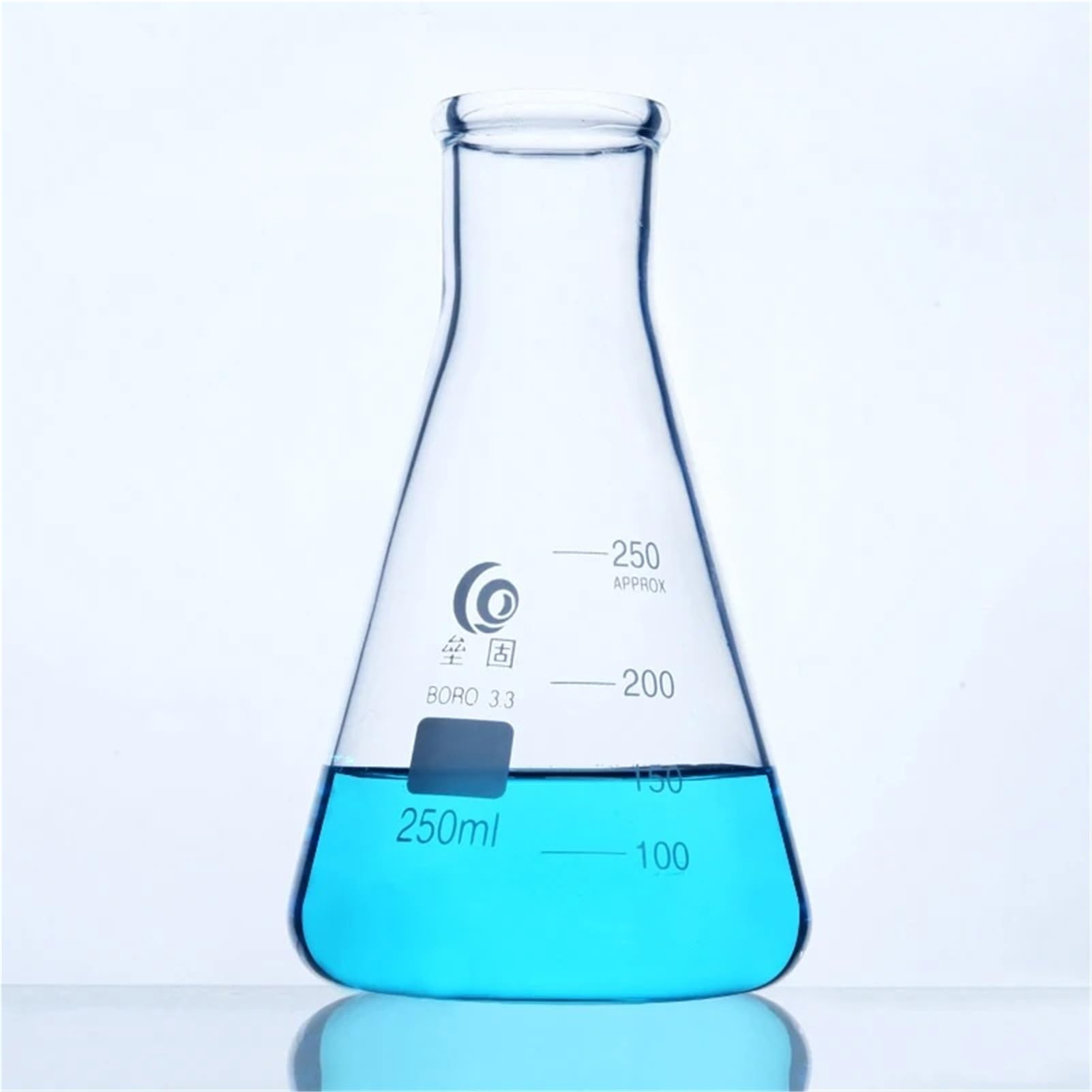 matraz de fondo redondo， Matraz cónico de vidrio de borosilicato (paquete de 2, 50-1000 ml) Equipo de laboratorio(500mL)