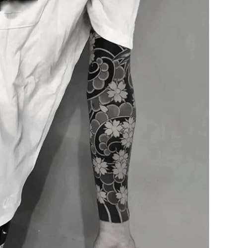 2 Pieces Of Full Arm Herbal Temporary Tattoo Fake Tattoo Stickers Waterproof Men