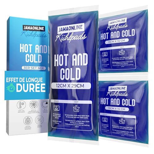 JAWA Cool Pads Gel Mix - Compresse de refroidissement réutilisable - Pack de refroidissement avec effet immédiat - Compresse flexible froid-chaud - Coolpack - Coussin de refroidissement polyvalent