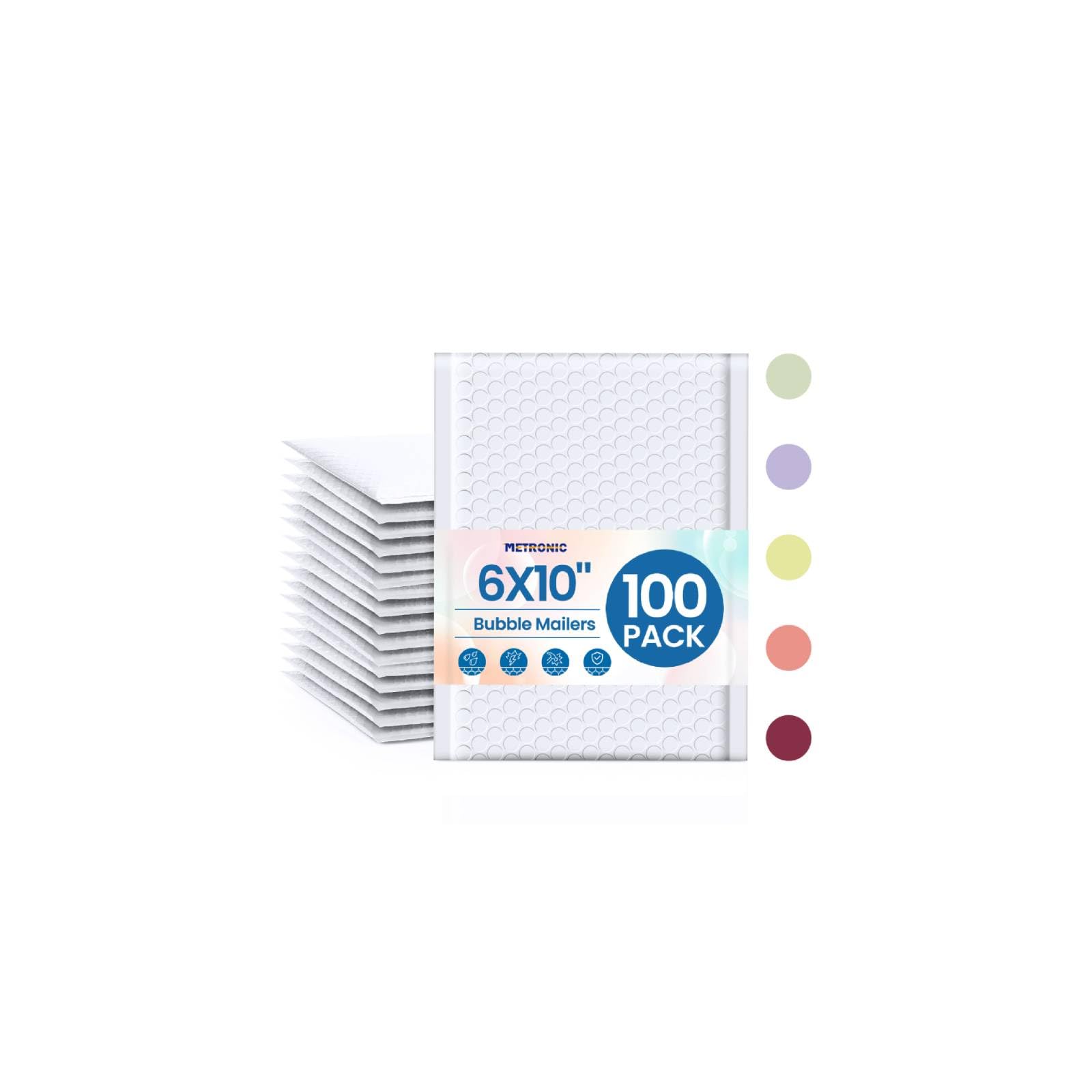 Metronic White Poly Bubble Mailer 100 Pack