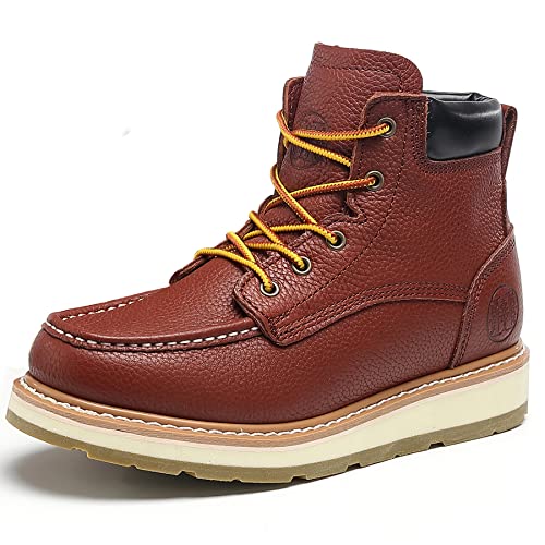 Image of Mens Work Boots Composite Toe Soft Toe Waterproof Slip Resistant Puncture-proof Moc Toe Construction Work Boots