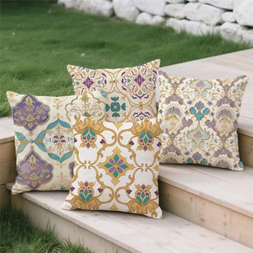 Housse coussin imperméable 60x60cm pour protéger et décorer le banc extérieur - 4