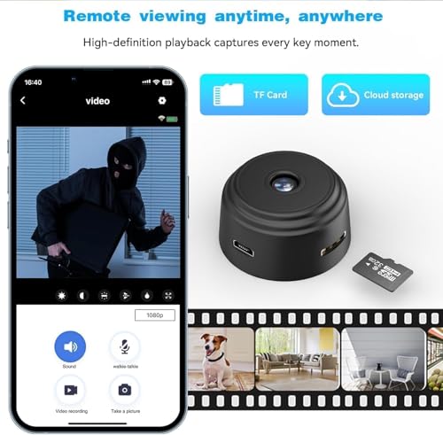 Image of BIGASUO WiFi Camera Security Camera for Home Outdoor High HD Focus Magnet Mini WiFi Magnetic Live Stream Night Vision IP Wireless 1080P Audio Video CCTV for Home and Office Monitor (BG66)