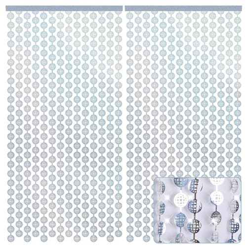 🌈【Materiale di qualità】Questo sfondo compleanno disco ball glitter tende porte e finestre è realizzato in materiale laser di alta qualità, ogni forma è perfettamente tagliata, leggero e non facile da danneggiare, può essere utilizzato per lungo tempo, basta attaccare il nastro biadesivo, si può anche tagliare secondo le proprie idee.