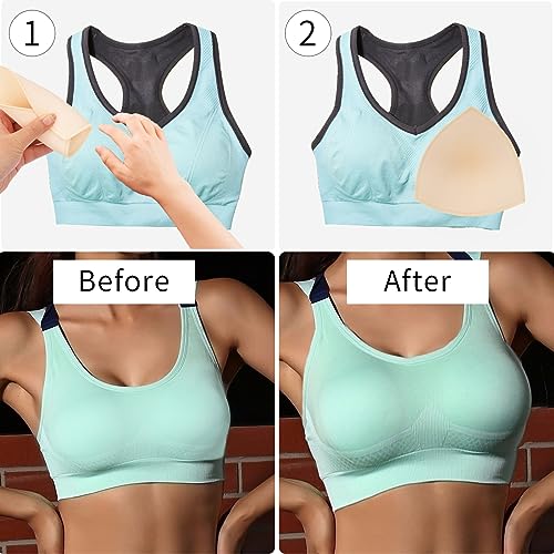 Mozeat Lens 2 Paar BH Einlagen Bra Pads BH-Pads Bikini Einlagen BH-Polsterung Push Up Wasserfest Unterwäsche Einsätze Pads Herausnehmbaren Sport BH Für Sport BH Badeanzug und Bikini