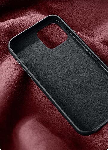 Coque iPhone 13 Pro Max cuir véritable noir protection écran et photo