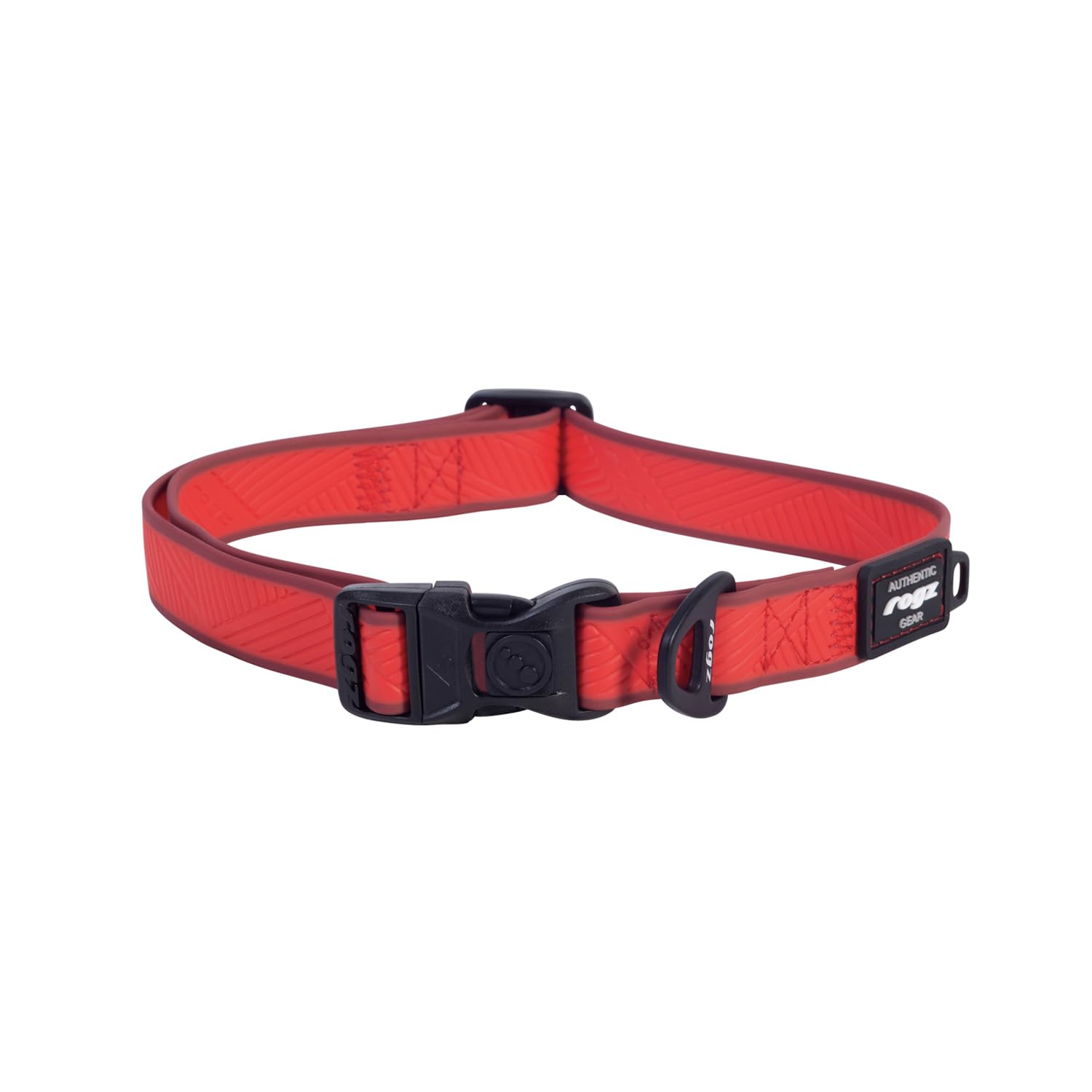 Rogz Amphibian Classic Dog Collar, Red, Large
