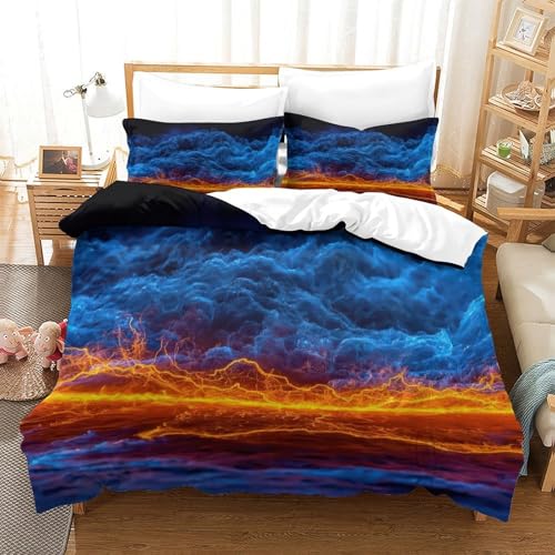 Linge de lit orage électrique imprimé 3D pour transformer votre chambre