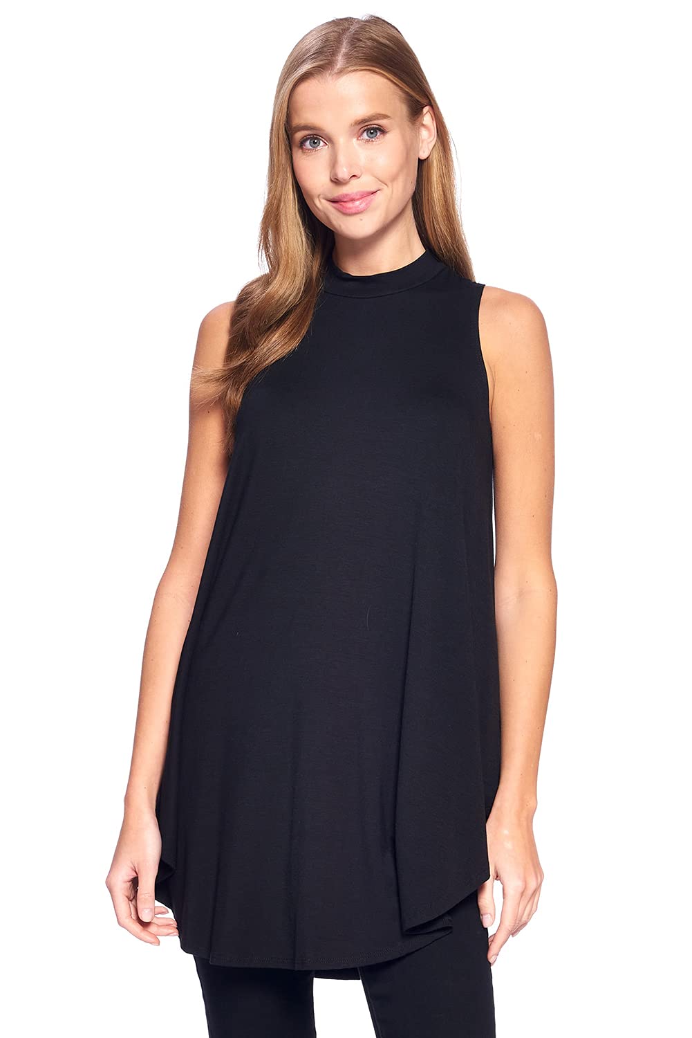 12 AmiBasic Solid Long Flowy Tank T-Shirt Tunic - Made in USA